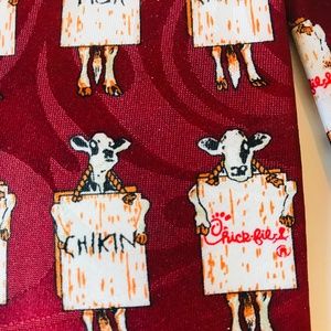 Chick-Fil-A Men's Tie "Eat Mor Chikin" Cows Logo